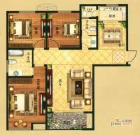 中富锦园3室2厅2卫141.6㎡户型图