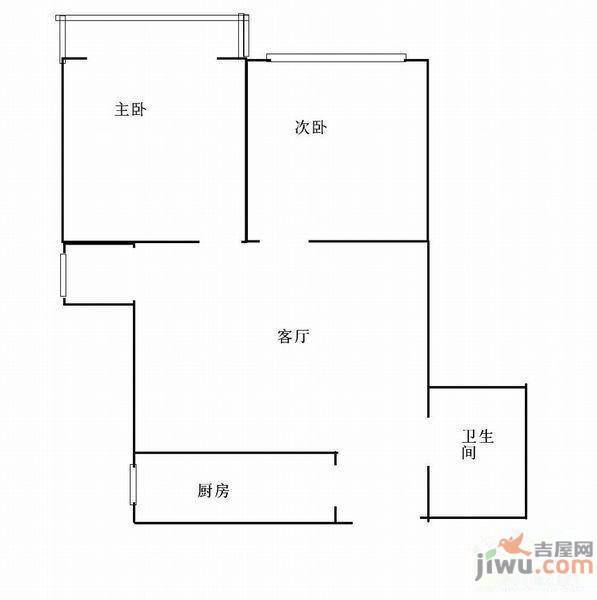 隆安富阳花园2室2厅1卫户型图