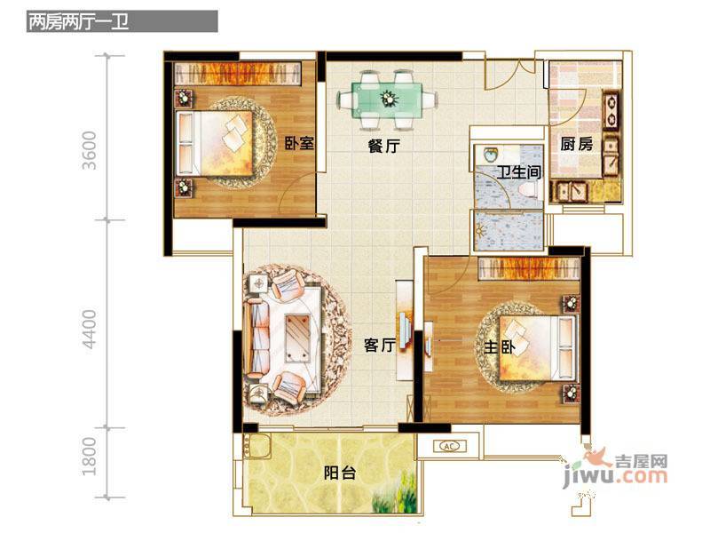 世纪华阳3室2厅2卫164㎡户型图