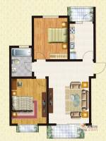 润地青云2室2厅1卫102.2㎡户型图