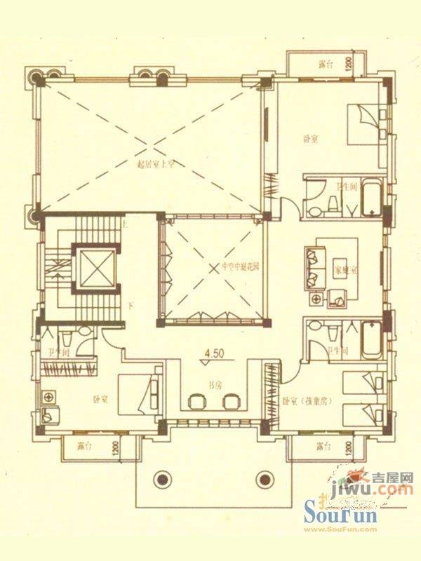 锦峰珑湾4室1厅2卫户型图