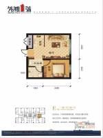 和瑞外滩1号1室1厅1卫40.2㎡户型图