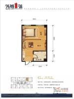 和瑞外滩1号1室1厅1卫42.7㎡户型图