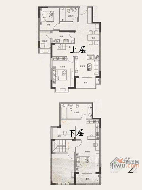 安居绿树林枫3室2厅2卫168㎡户型图