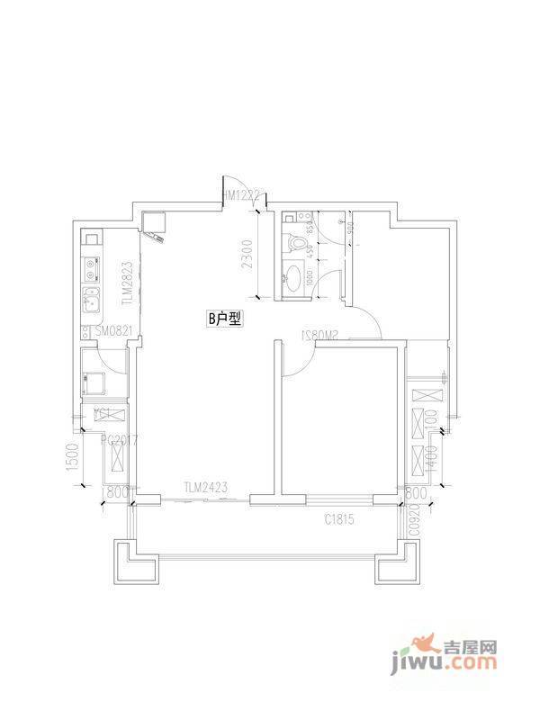 月亮湾3室2厅2卫户型图