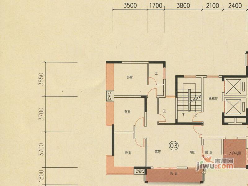 帕佳图·观园3室2厅2卫108.2㎡户型图