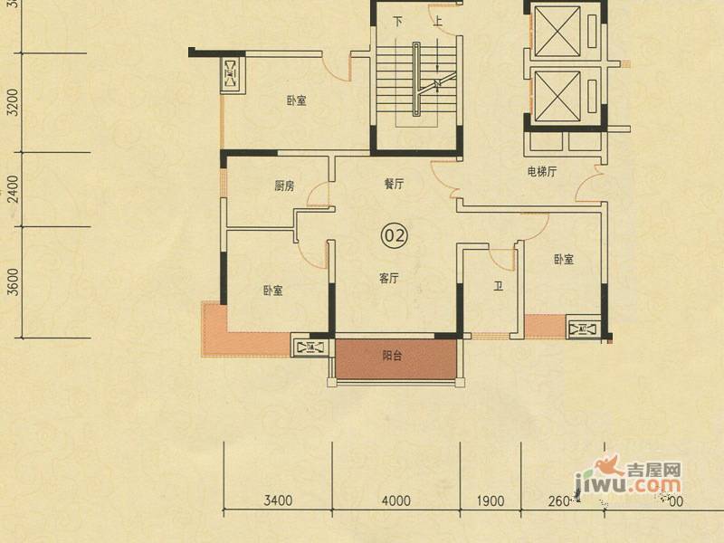 帕佳图·观园2室2厅1卫82.4㎡户型图