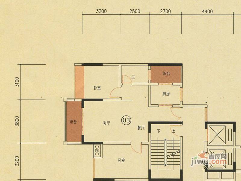 帕佳图·观园2室2厅1卫82.4㎡户型图