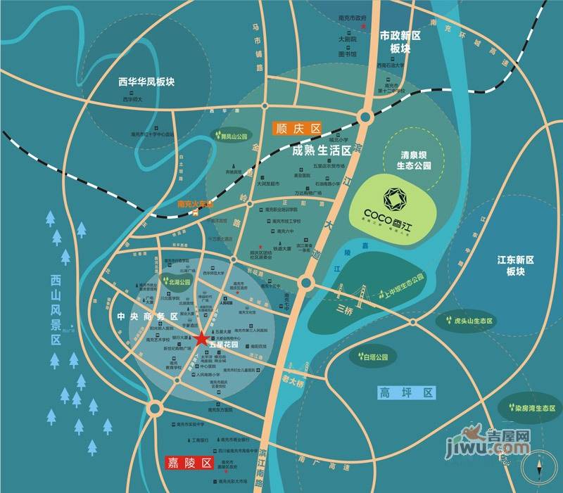 蓝光COCO香江位置交通图图片
