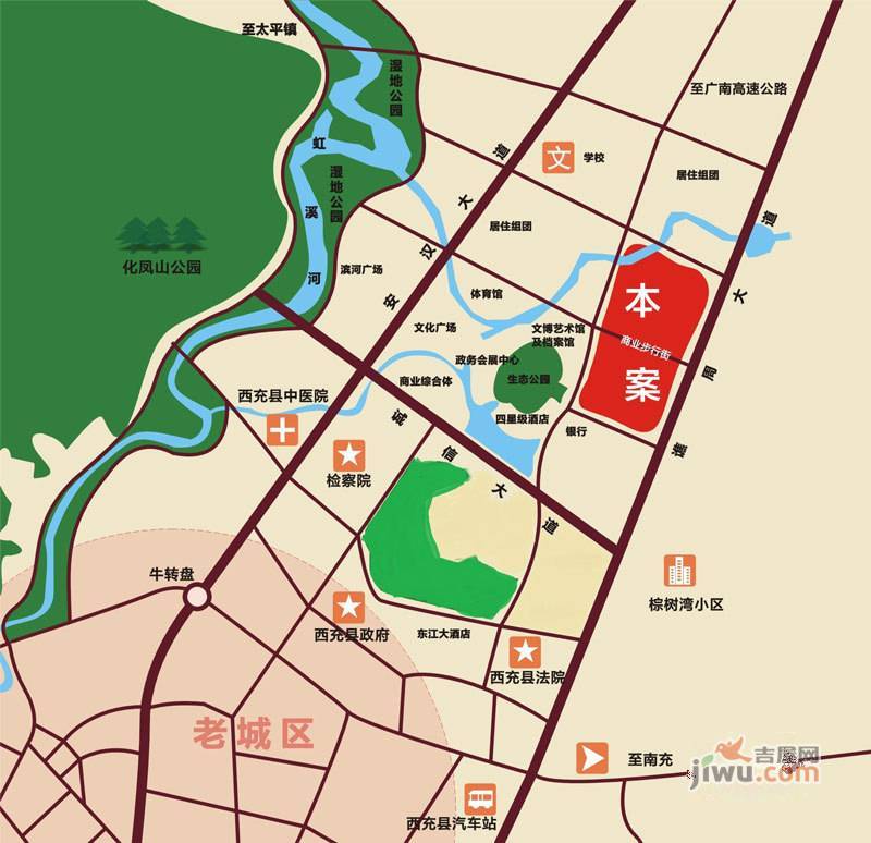 领秀城位置交通图1