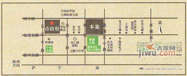 黄浦城市花园位置交通图1