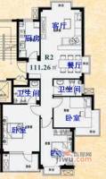 韩国风情街优活公寓3室2厅2卫户型图