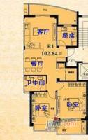 韩国风情街优活公寓2室2厅1卫户型图