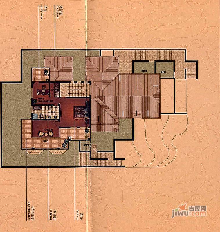 两岸金岭6室3厅6卫821.1㎡户型图