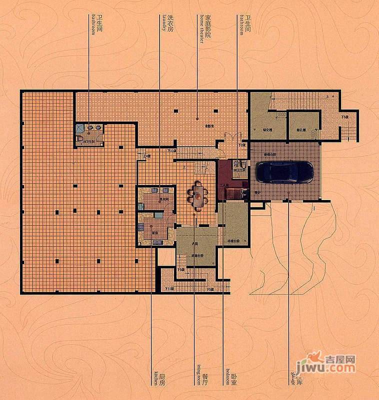 两岸金岭6室3厅6卫821.1㎡户型图