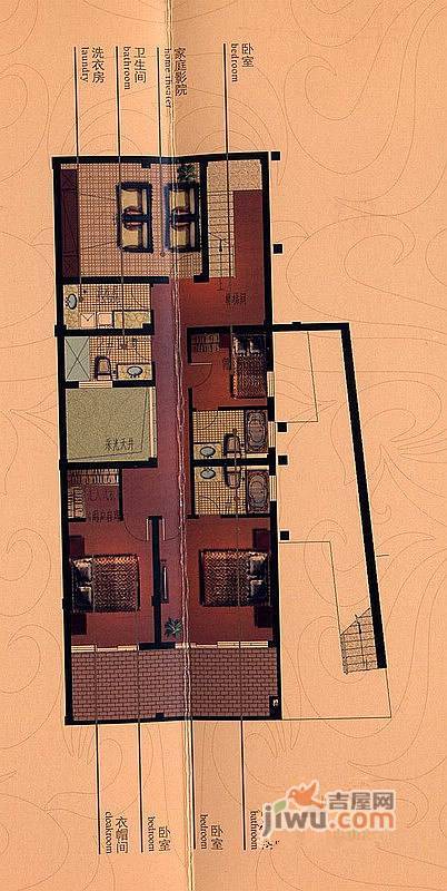 两岸金岭0室3厅8卫610.9㎡户型图