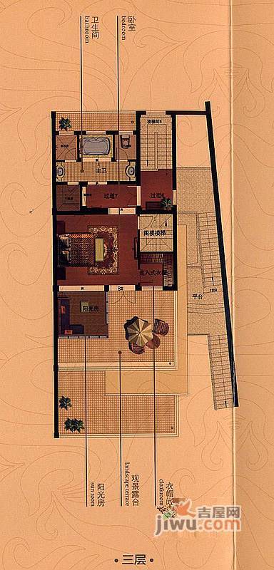 两岸金岭1室5厅4卫579.7㎡户型图