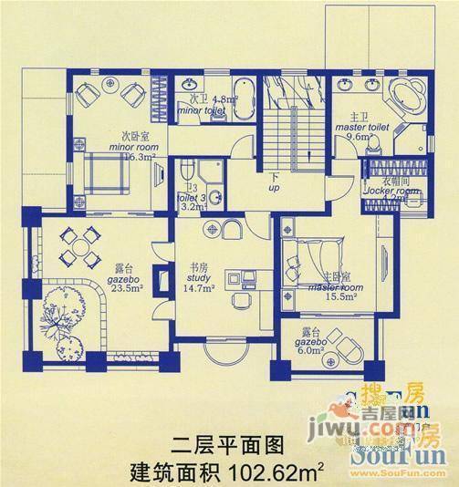 银滩海景花苑普通住宅143.7㎡户型图