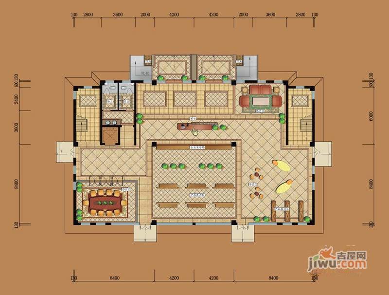 亘元财富汇6室3厅3卫351㎡户型图