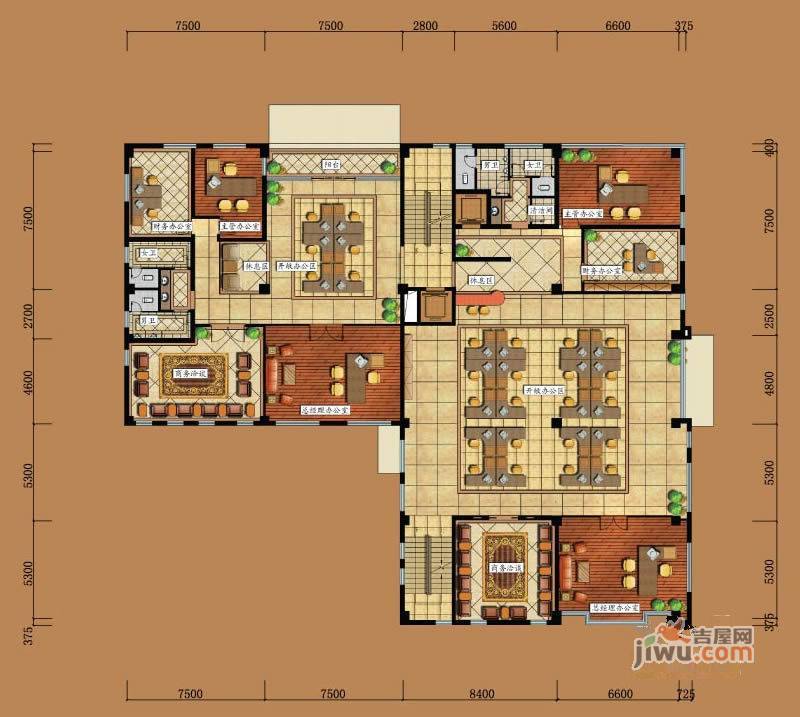 亘元财富汇0室2厅4卫636㎡户型图