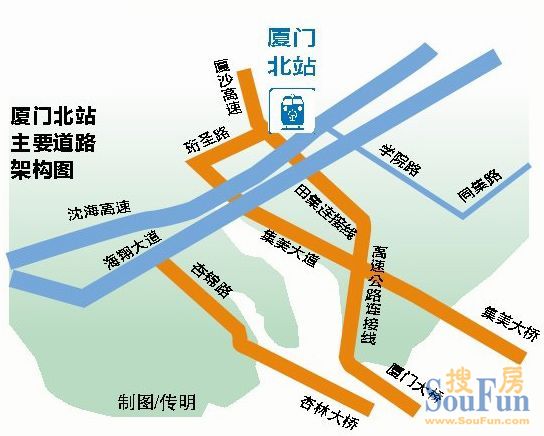 三條快速道1月24日通車 30分鐘內島內直達北站_廈門樓市新聞-吉屋網